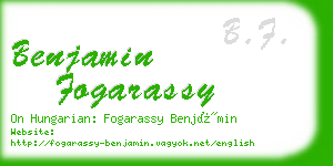 benjamin fogarassy business card